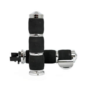 Manopole Avon ammortizzate ad aria cromate con boss del gas