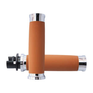 Manopole contour personalizzate Avon cromo color cuoio
