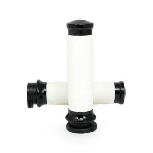 Manopole Avon Custom Contour nero anodizzato/bianco