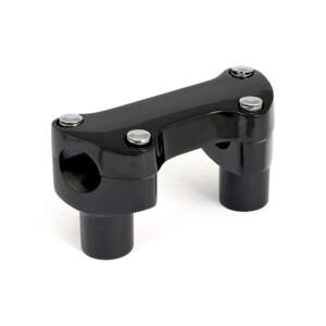 Set sollevatore manubrio da 2" + morsetto superiore con sporgenza. Nero