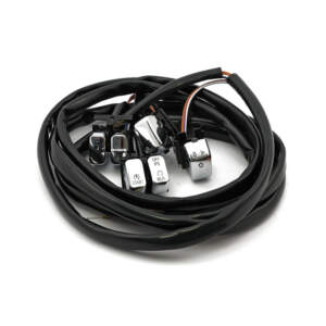 Kit interruttore per manubrio e cablaggio. Standard. LED. Cromato