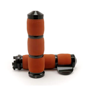 Manopole Avon con ammortizzatore d'aria, anodizzate nere, color tan con boss del gas