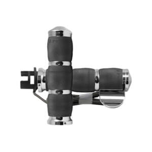 Manopole Avon con ammortizzatore d'aria, riscaldate, cromate, con boss del gas