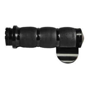 Manopole Avon Velvet con ammortizzatore d'aria, anodizzate nere