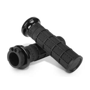 ODI, impugnature a cavo Full-Waffle Lock-On HART-LUCK per V-TWIN – Nero