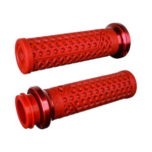 ODI, impugnature lock‑on V‑twin Signature Vans, tbw. rosso scuro/rosso