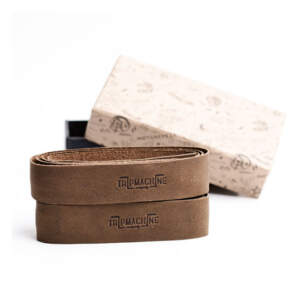 Trip Machine, avvolgibili in pelle per impugnature del manubrio. Marrone tabacco