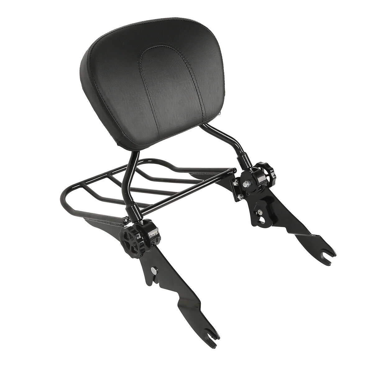 Schienale Passeggero Sissy Bar Staccabile Per Harley Street Glide FLHX 2006-2008 – Cromo E Nero, Con Cuscinetto