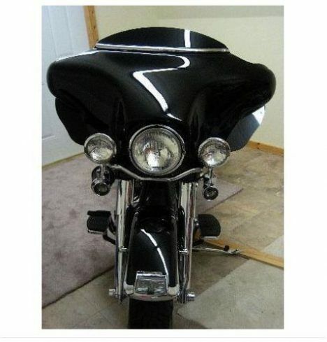Scudo Termico E Deflettore Aria Laterale In Nero Lucido Per Harley Touring 2009-2016 (rif. 58002-09) - 3